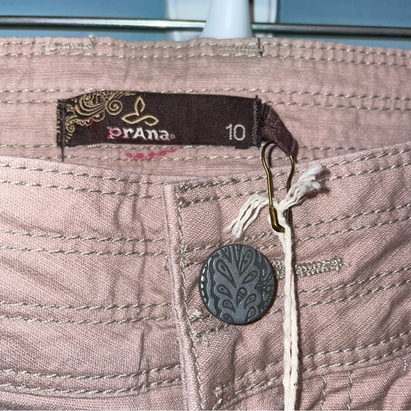 Prana Taylor Pant Mid Rise Straight Leg Khaki Size 10 - Picture 2 of 9